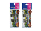 Glitzer Stickgarn 2 Sets 8 Farben