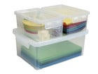 Betzold Aufbewahrungsboxen Set weiss transparent 3 teilig