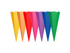 folia Schultüten Rohlinge aus 3D Wellpappe 5er Set einer Farbe