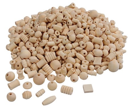 Holzperlen naturbelassen 1 kg