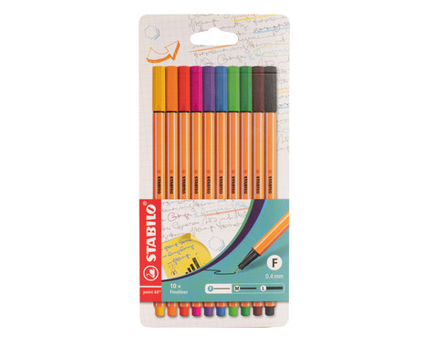 STABILO® Fineliner point 88 Etui 10 Farben