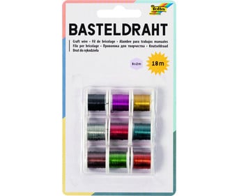 Set bunter Basteldraht 9 tlg