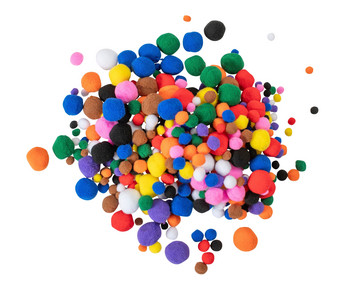 Bunte Pompon Bälle 525 Stück