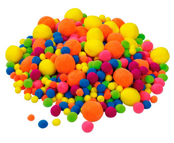 Neon Pompon Bälle 500 Stück