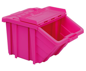 Betzold grosse Stapelbox mit Klappdeckel in 4 Farben