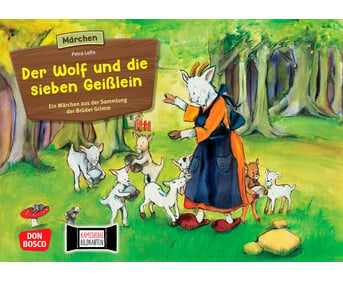 Kamishibai Bildkarten Der Wolf und die sieben Geisslein