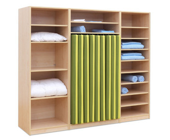 Flexeo® Liegepolsterschrank für 9 Liegepolster 16 Fächer