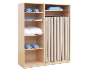 Flexeo® Liegepolsterschrank für 9 Liegepolster 7 breite Fächer