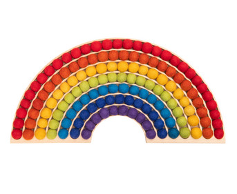 Legebrett Regenbogen aus Holz