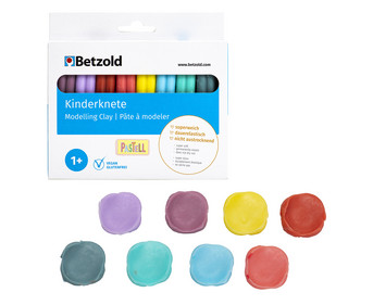 Betzold Weiche Kinderknete 8 Farben je 33 g