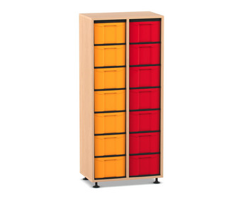 Flexeo® Regal 2 Reihen 14 grosse Boxen