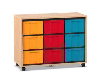Flexeo® Regal 3 Reihen 9 grosse Boxen