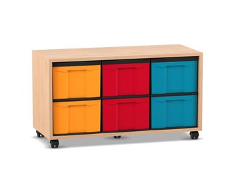 Flexeo® Regal 3 Reihen 6 grosse Boxen