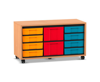 Flexeo® Regal 3 Reihen 2 grosse Boxen 8 kleine Boxen
