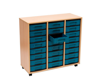 Flexeo® Regal 3 Reihen 24 kleine Boxen aus treeNside Material