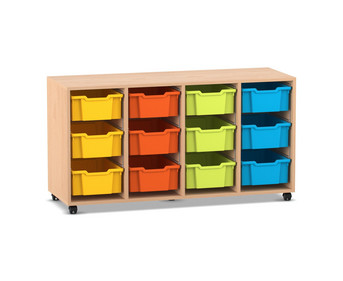 Flexeo® Regal PRO 4 Reihen 12 Boxen Gr M