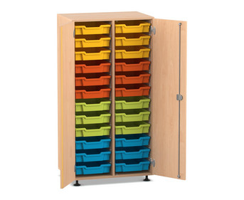 Flexeo® Schrank PRO 2 Reihen 24 Boxen Gr S 2 Türen