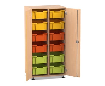 Flexeo® Schrank PRO 2 Reihen 12 Boxen Gr M 2 Türen