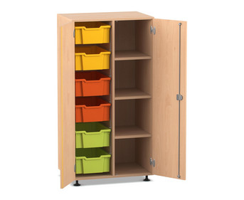 Flexeo® Schrank PRO 2 Reihen 6 Boxen Gr M 4 Fächer rechts