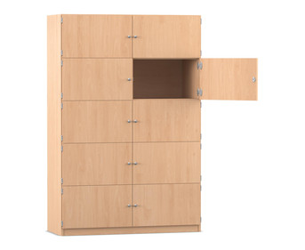 Flexeo® Schliessfachschrank 10 geschlossene Fächer Breite 126 4 cm