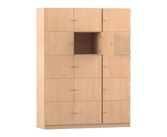 Flexeo® Schliessfachschrank 15 geschlossene Fächer Breite 142 5 cm