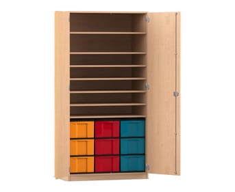 Flexeo® Bastelschrank Lukas 9 grosse Boxen 7 Fächer