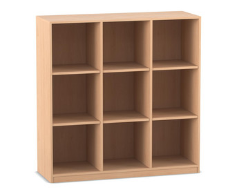 Flexeo® Polsterhockerregal mittelhoch 9 Fächer