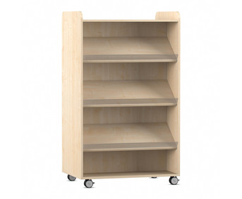 Flexeo® Bücherwagen beidseitig je 3 Schrägablagen