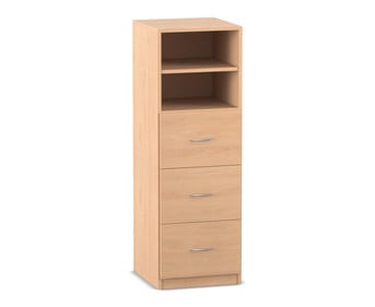 Flexeo® Schrank 3 grosse Schubladen 2 Fächer Breite 48 1 cm