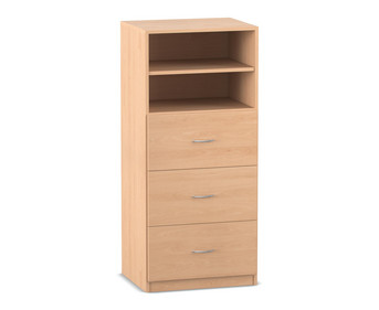 Flexeo® Schrank 3 grosse Schubladen 2 Fächer Breite 64 1 cm