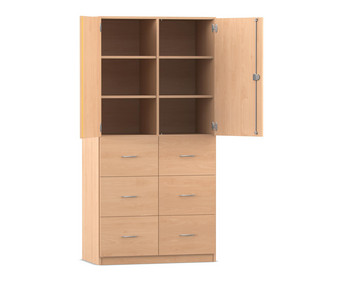 Flexeo® Schrank 6 Hängeregister 6 Fächer 2 Türen Breite 94 4 cm