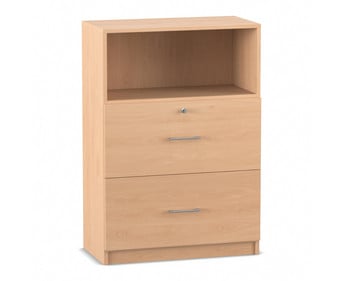 Flexeo® Schrank 2 grosse Schubladen oben 1 Fach = 3 Ordnerhöhen