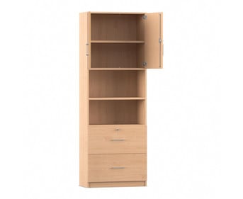 Flexeo® Kombi Schrank 2 grossen Schubladen = 6 Ordnerhöhen