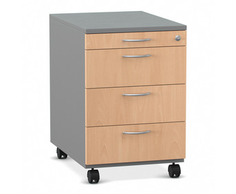 Flexeo® Schreibtisch Container mit 4 Schubladen