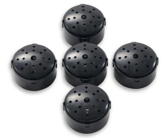5er Set Rec´n´Play Sprach Knopf schwarz