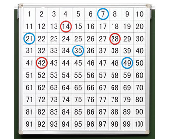 Betzold Magnethaftende Tafel mit aufgedrucktem Hunderterfeld