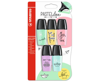 STABILO® Mini Textmarker Pastell 5er Set