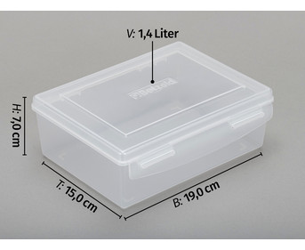 Betzold Aufbewahrungsbox 7 x 19 x 15 cm transparent weiss