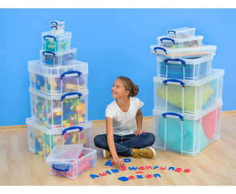 2 X Really Useful Aufbewahrungsboxen 20 Liter Klar Stabil Kunststoff
