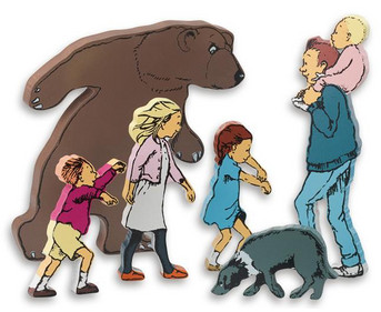 Wir gehen auf Bärenjagd Erzählfiguren aus Holz