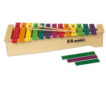 Alt Glockenspiel mit bunten Klangplatten