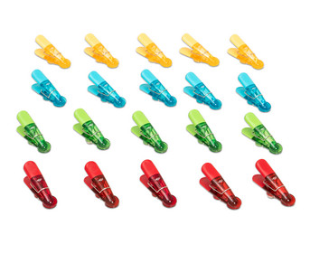 Magnetklammer mit Starkmagnet bunt 20er Set