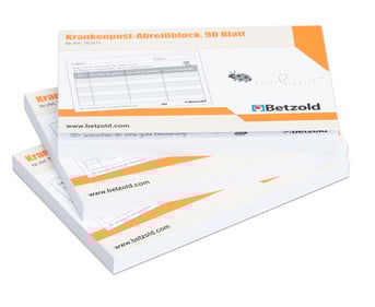 Betzold Krankenpost Abreissblock 90 Blatt 3 Blöcke