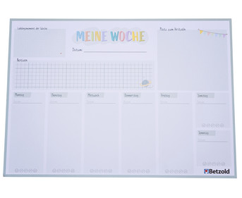Betzold Wochenplan Abreissblock Bunte Helferlein DIN A4 60 Blatt