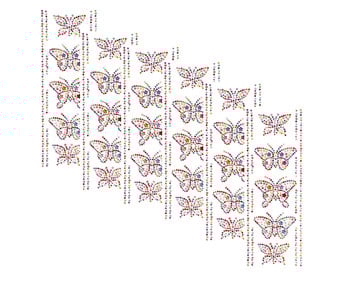 Glitzersticker Schmetterling 6 Stück