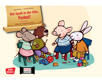 Viel Spass in der Kita Ferkel! Kamishibai Bildkartenset
