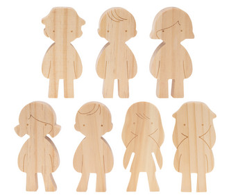 Holzfiguren Kinder 7 Stück