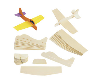 Holzbausatz Flugzeuge 12 Stück