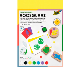 folia Selbstklebendes Moosgummi farbig sortiert 7 Bogen