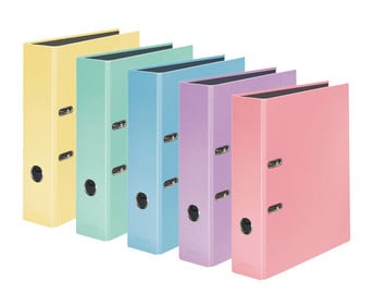 FALKEN Ordner DIN A4 Pastell 80 mm 5 Farben 10 Stück